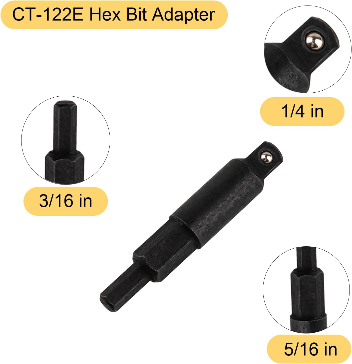 jiouxip Valve Core Remover Installer Tool and HVAC Service Wrench Set with Hex Bit Adapters, Dual Size SAE 1/4 to 5/16 Port, 5/16'', 3/8'' Refrigeration Service Wrench, 10 Valve Core