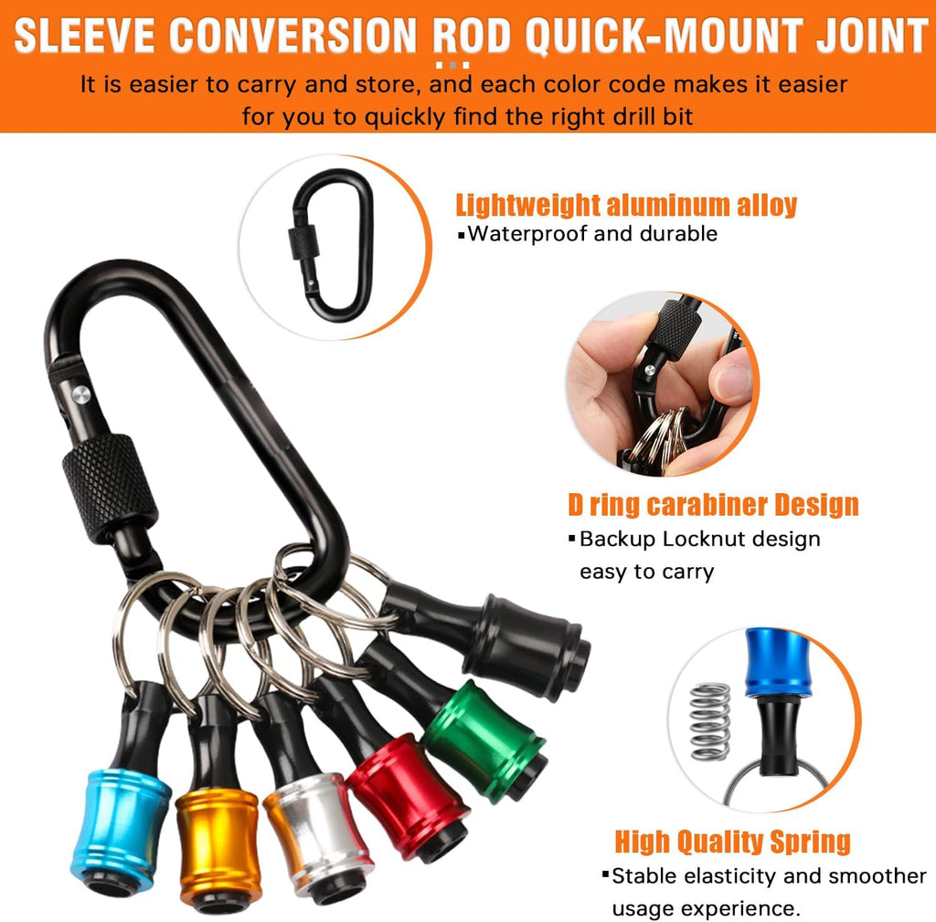 HVAC Tools Air Conditioner Copper Tube Expander with Bit Holder | Swaging tool drill bit set,1/4'', 3/8'',1/2'',5/8'',3/4'',7/8'' Bits Set (13PCS)