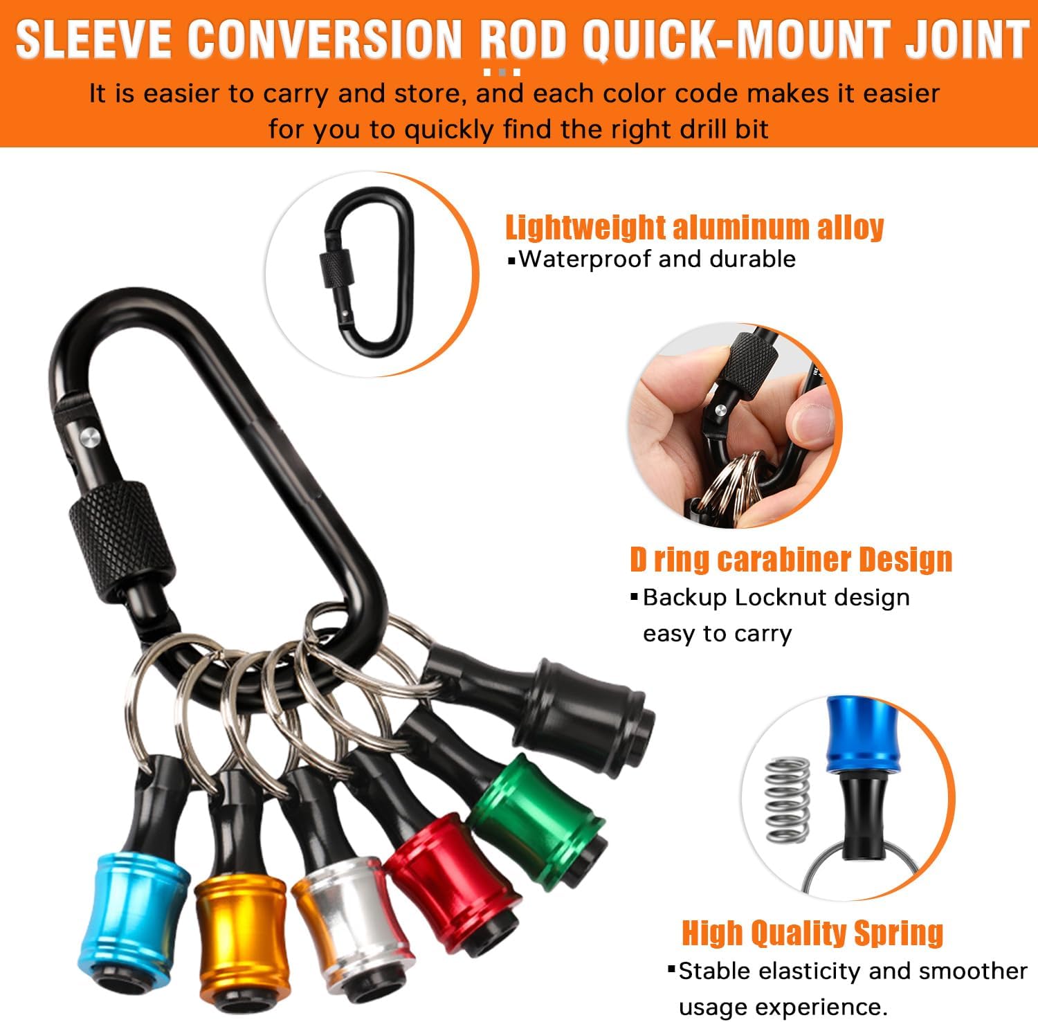 HVAC Tools Air Conditioner Copper Tube Expander with Bit Holder | Swaging tool drill bit set,1/4'', 3/8'',1/2'',5/8'',3/4'',7/8'' Bits Set (13PCS)