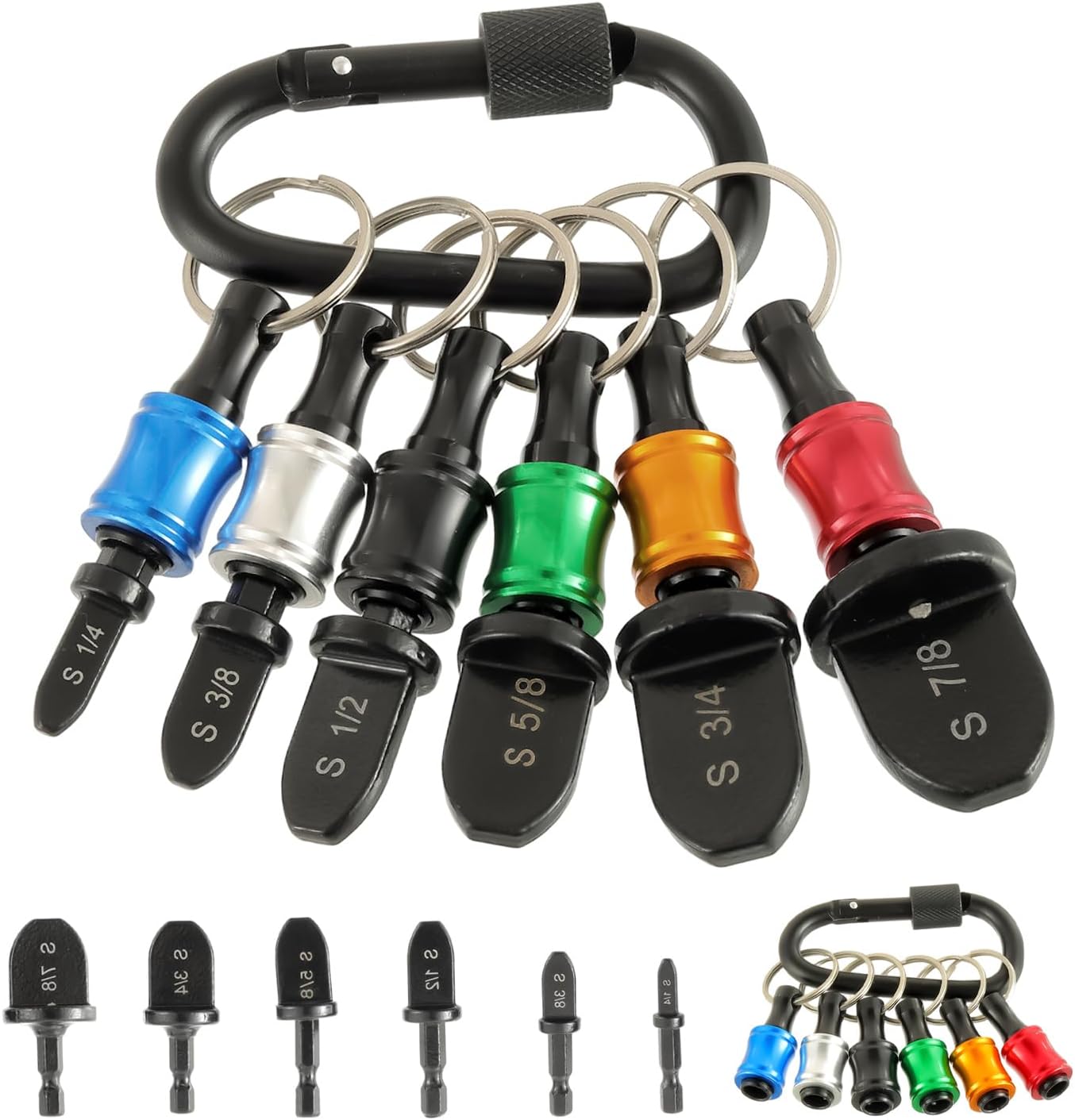 HVAC Tools Air Conditioner Copper Tube Expander with Bit Holder | Swaging tool drill bit set,1/4'', 3/8'',1/2'',5/8'',3/4'',7/8'' Bits Set (13PCS)