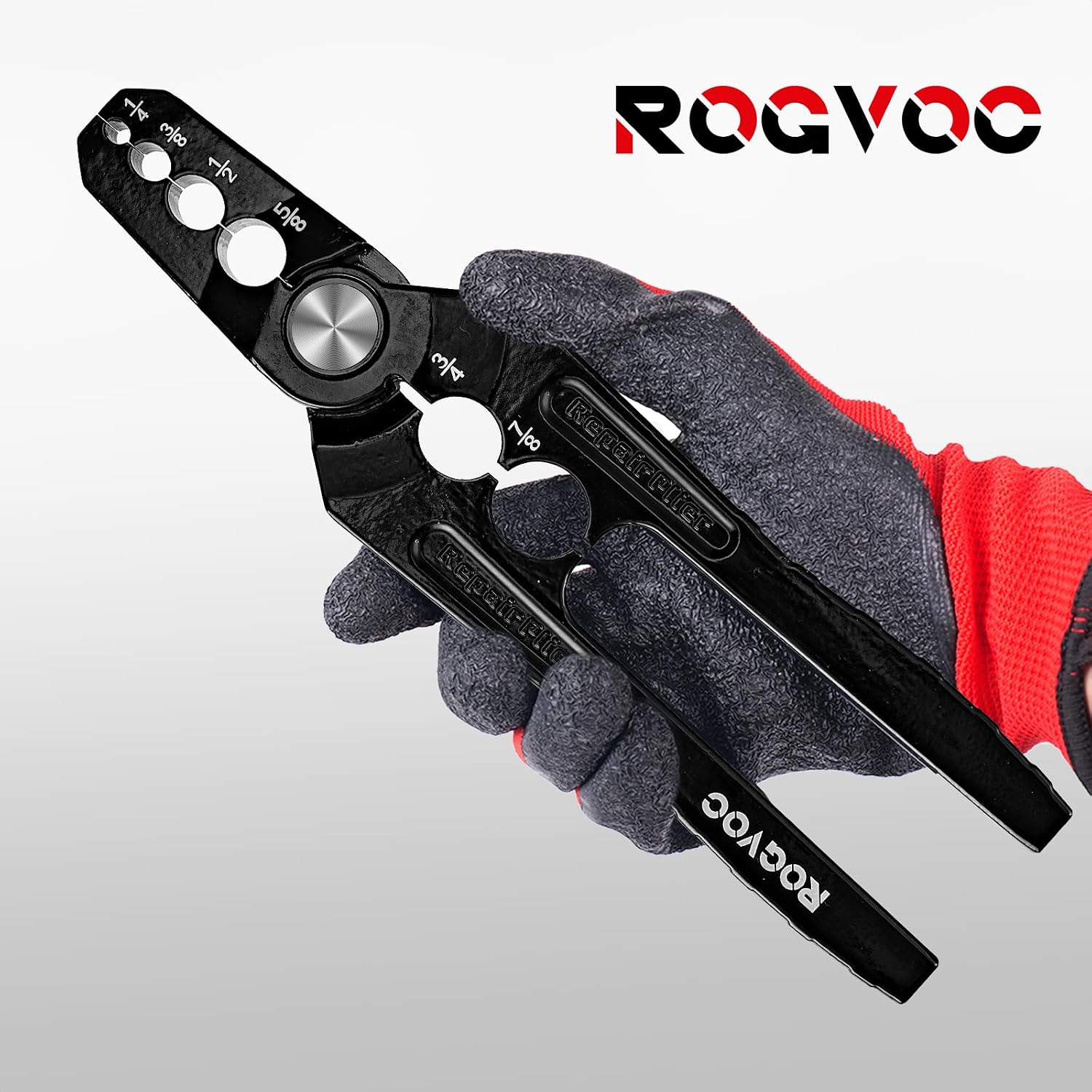 Copper Tubing Repair Tool, Manual Flat Tube Rounder Repairer Pliers | with 6 Hole 1/4, 3/8, 1/2, 5/8, 3/4, 7/8 Inch HVAC Refrigerant Pipe Rounder, for Copper, Aluminum Pipe